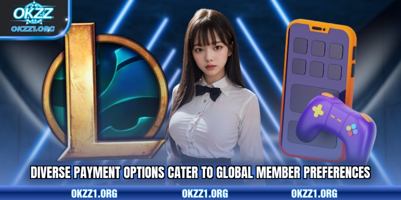 Diverse payment options cater to global member preferences 