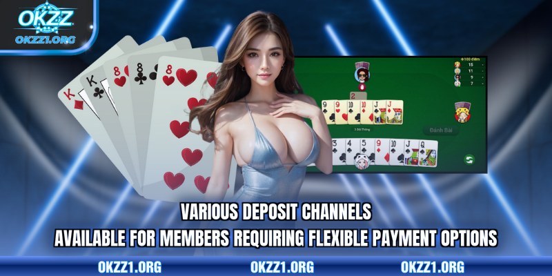 Various deposit channels available for members requiring flexible payment options